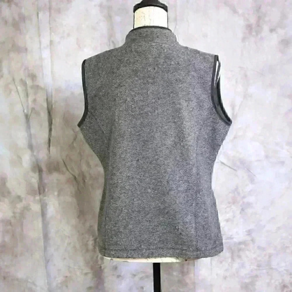 Alps heathered black/grey women's vest w/contrasting trim on neck and arms Med. - Picture 4 of 7
